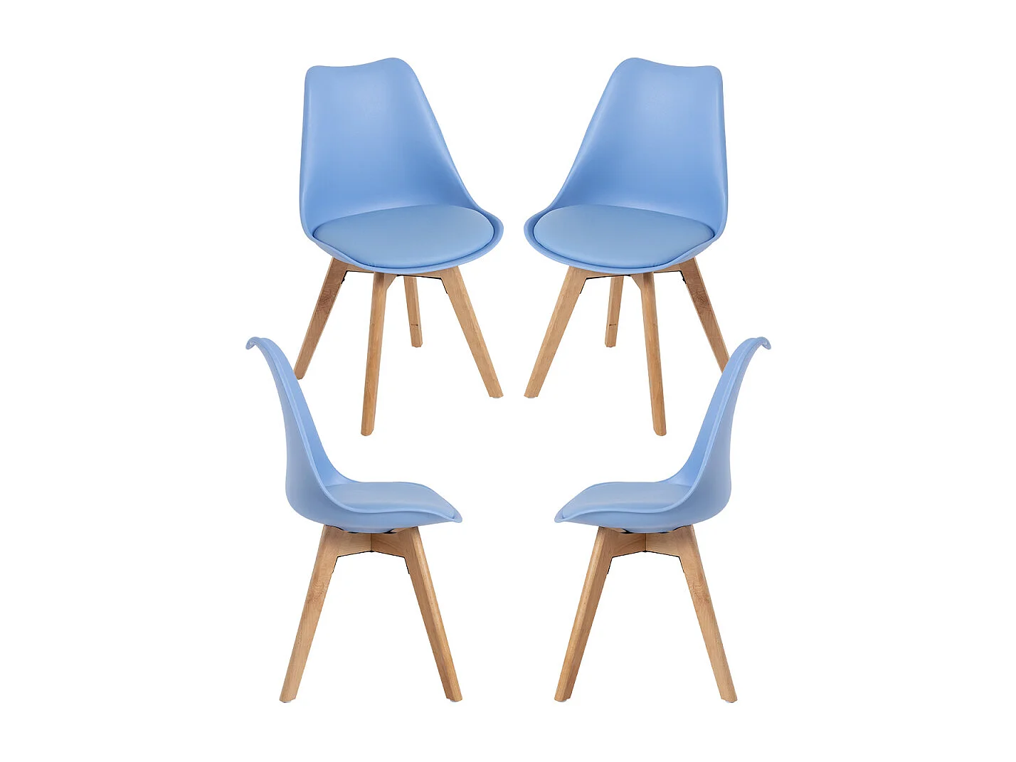 Packs Sillas Comedor - Pack 4 Sillas Synk Basic - Azul claro