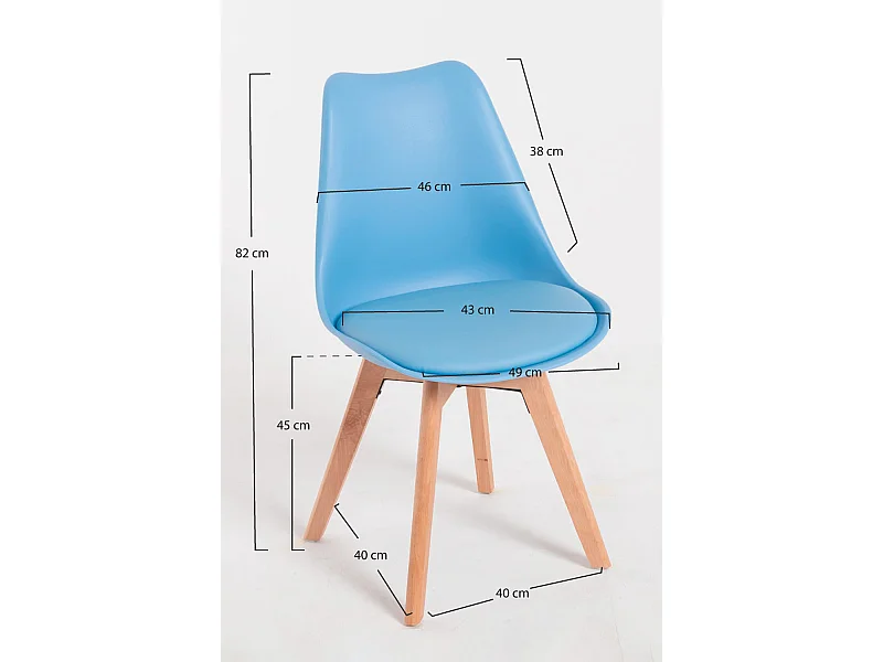 Packs Sillas Comedor - Pack 4 Sillas Synk Basic - Azul claro