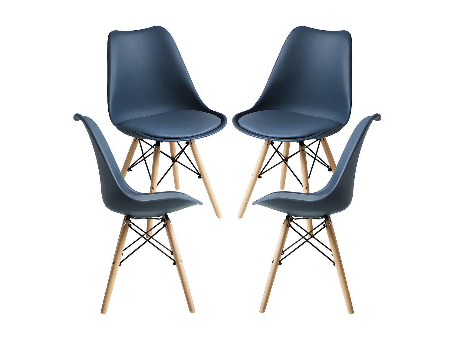 Pack 4 Sillas Tilsen - Azul Petróleo