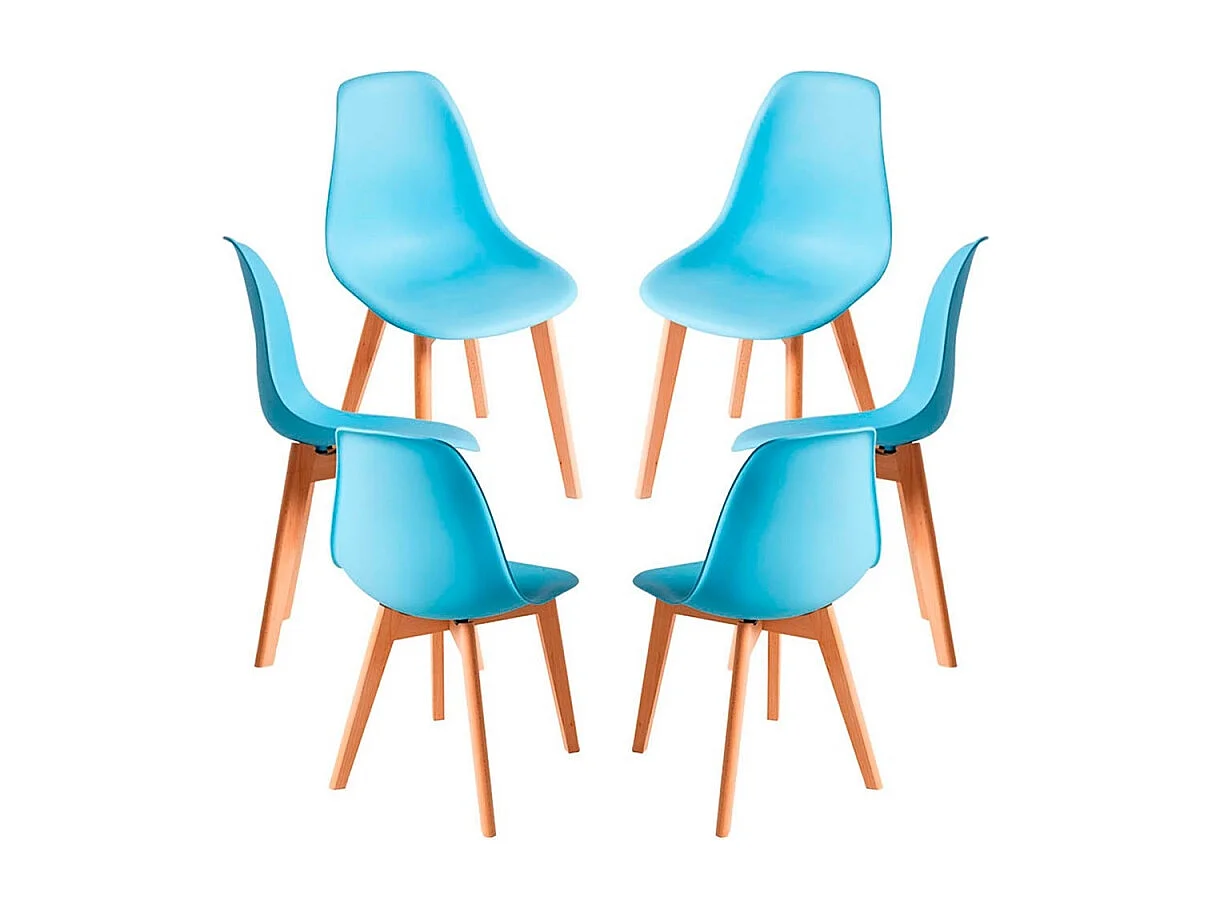 Packs Sillas Comedor - Pack 6 Sillas Kelen - Azul claro