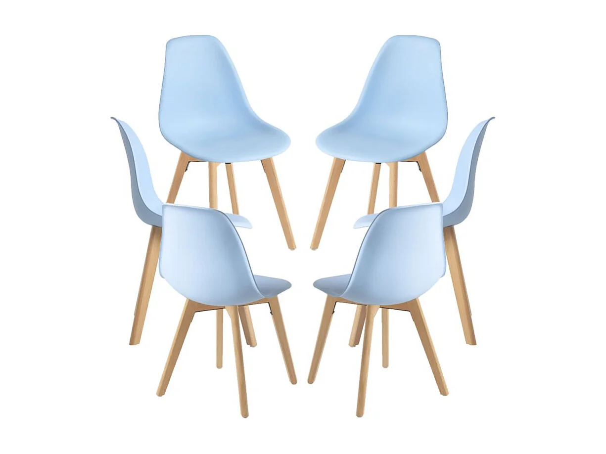 Packs Sillas Comedor - Pack 6 Sillas Kelen - Azul claro