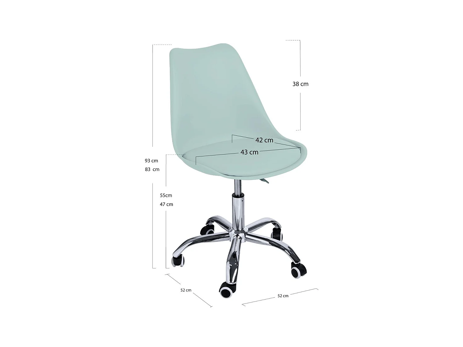 Silla de Oficina Neo en Celadón - Máxima Ergonomía - Ideal para Escritorio y Gaming