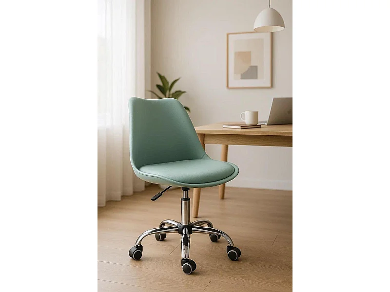 Silla de Oficina Neo en Celadón - Máxima Ergonomía - Ideal para Escritorio y Gaming