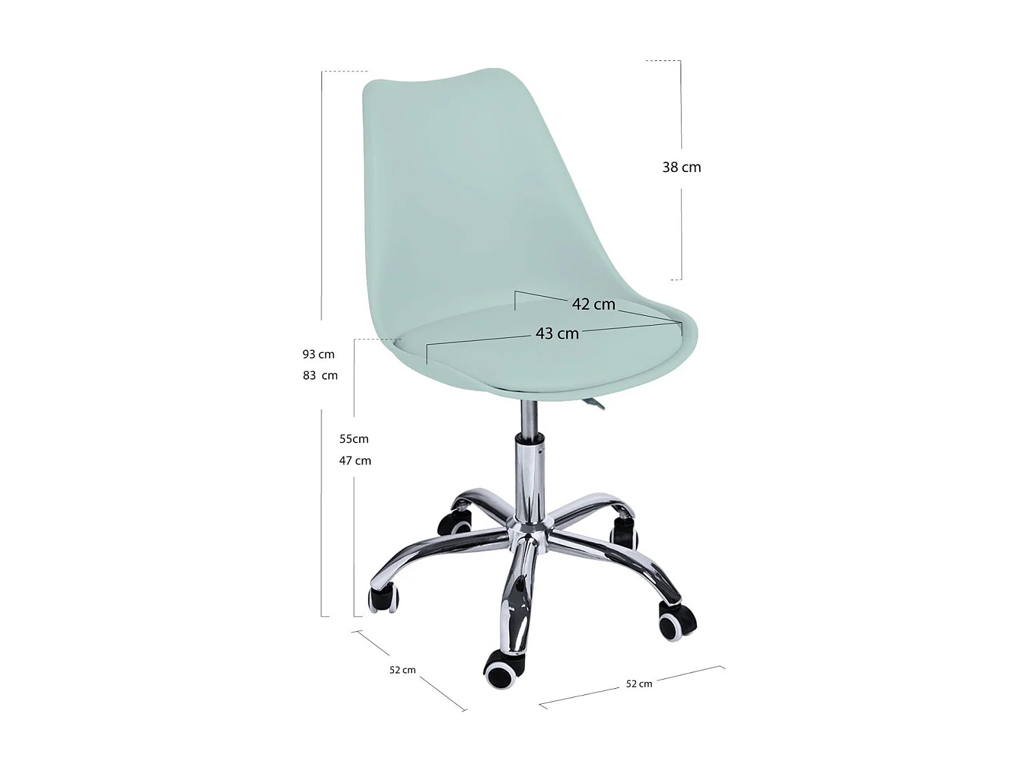 Silla de Oficina Neo en Celadón - Máxima Ergonomía - Ideal para Escritorio y Gaming