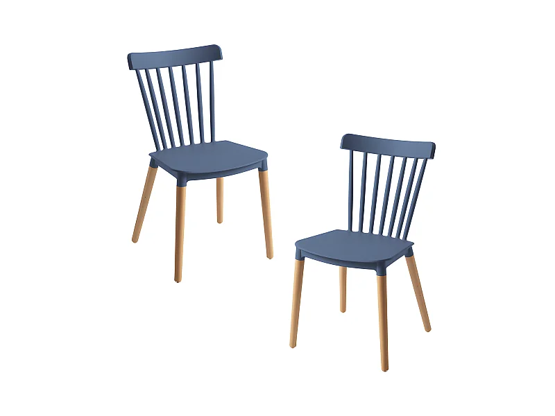 Packs Sillas Comedor - Pack 2 Sillas Leka - Azul Petróleo