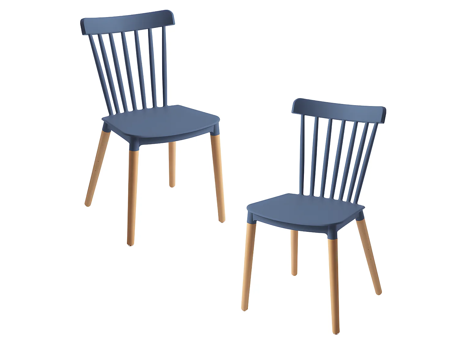 Packs Sillas Comedor - Pack 2 Sillas Leka - Azul Petróleo