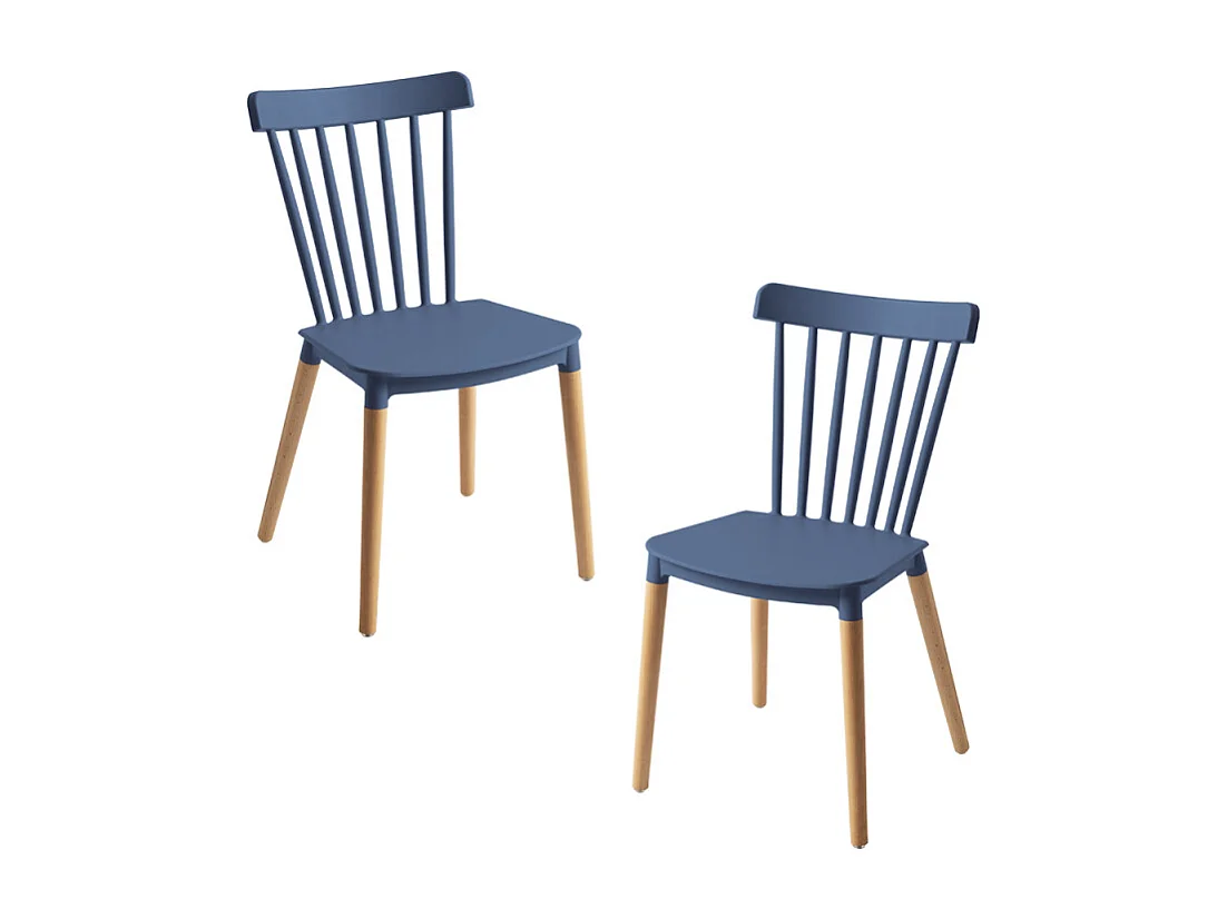 Packs Sillas Comedor - Pack 2 Sillas Leka - Azul Petróleo