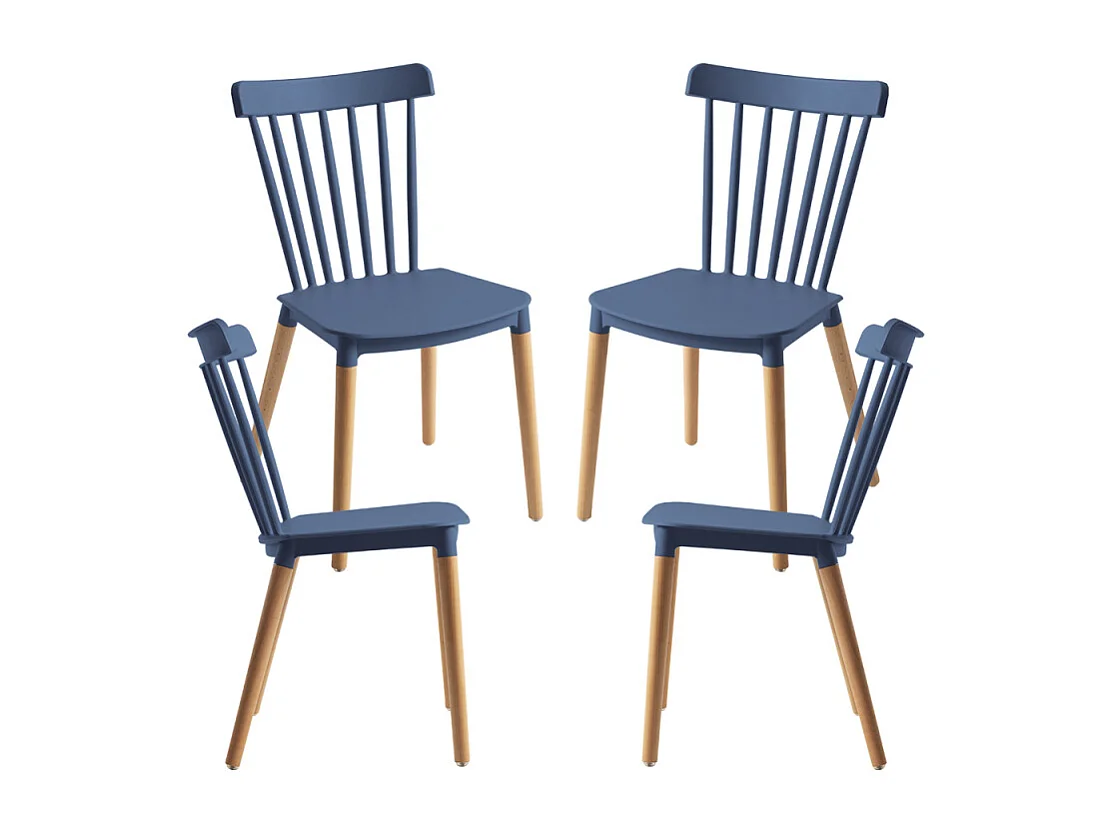 Packs Sillas Comedor - Pack 4 Sillas Leka - Azul Petróleo