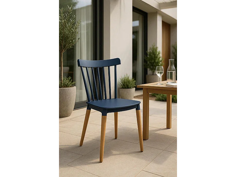 Sillas Comedor - Silla Leka - Azul Petróleo