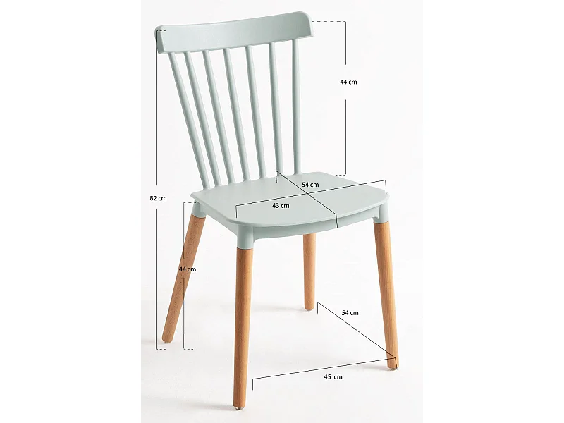 Packs Sillas Comedor - Pack 2 Sillas Leka - Celadón