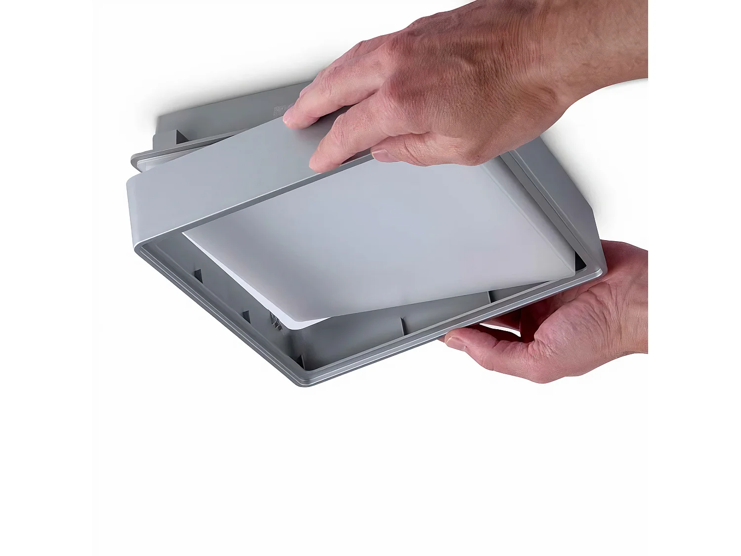 LEDS C4 Plafonnier Ip66 Kossel Direct 400Mm Led 19W Blanc Chaud - 3000K On-Off Gris 11