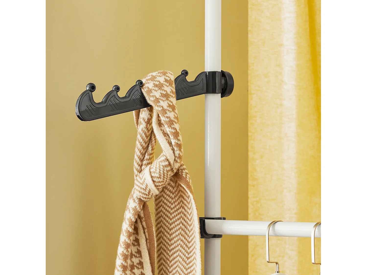 SoBuy KLS04 Kledingrek Klerenrailsysteem Opbergsysteem Telescopisch Kledingrek