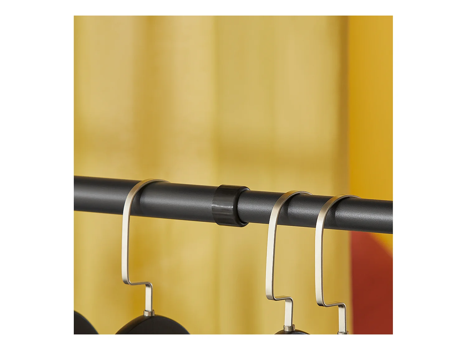 Teleskop Garderoben System KLS03-SCH 226 x 285 x 3 cm Schwarz