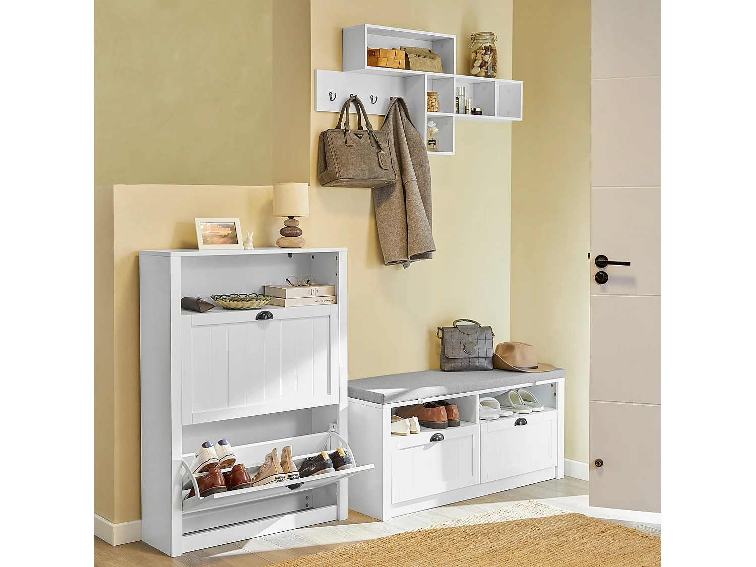 Szafka na buty z 2 ante FSR87-W