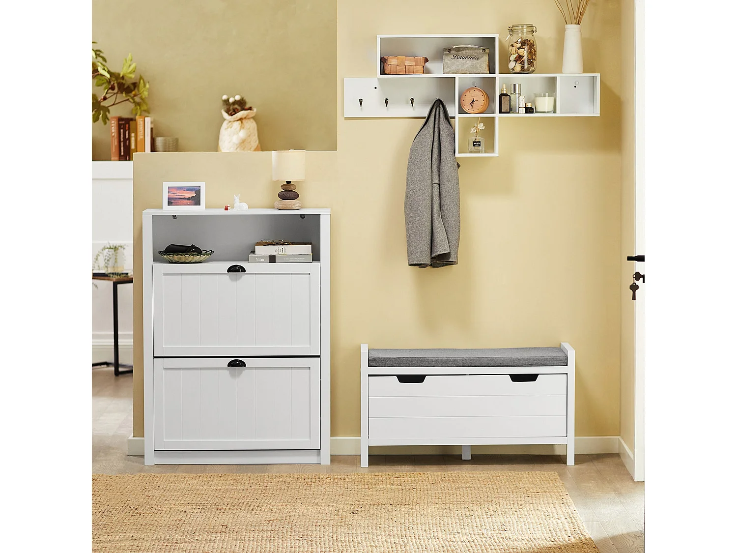 Szafka na buty z 2 ante FSR87-W