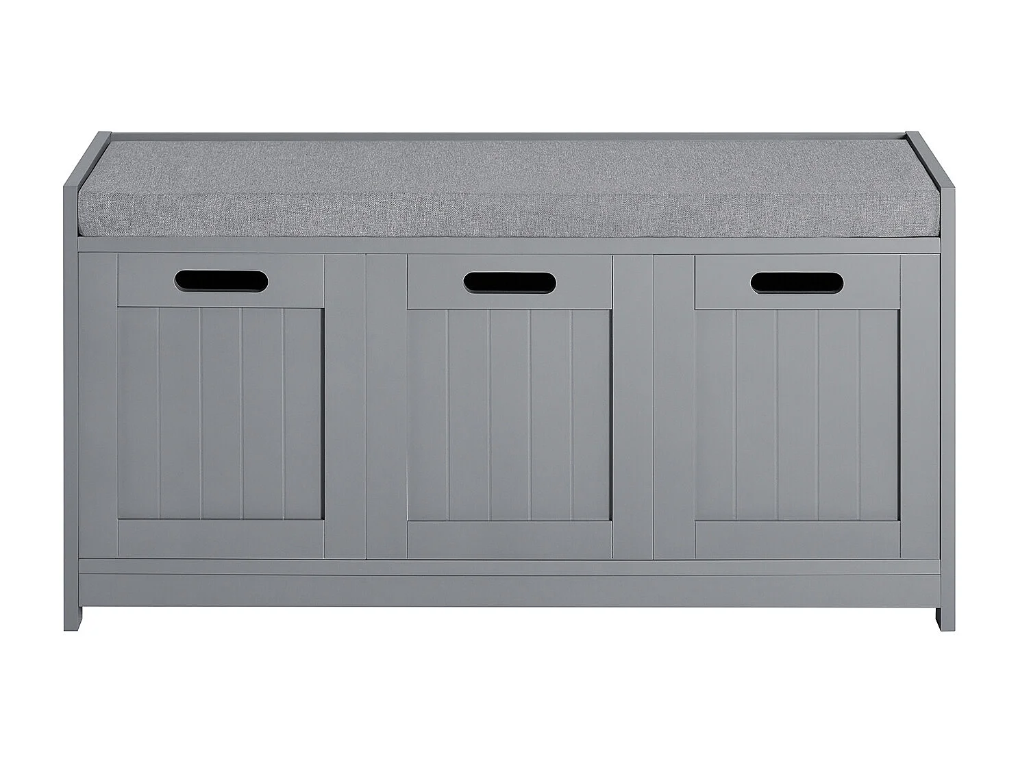 Banc de Rangement avec Coussin Rembourré Meuble d'Entrée Coffre Commode à Chaussures, FSR80-SG