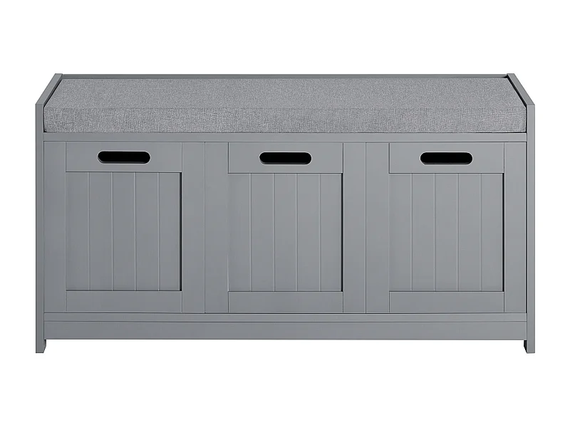 Banc de Rangement avec Coussin Rembourré Meuble d'Entrée Coffre Commode à Chaussures, FSR80-SG