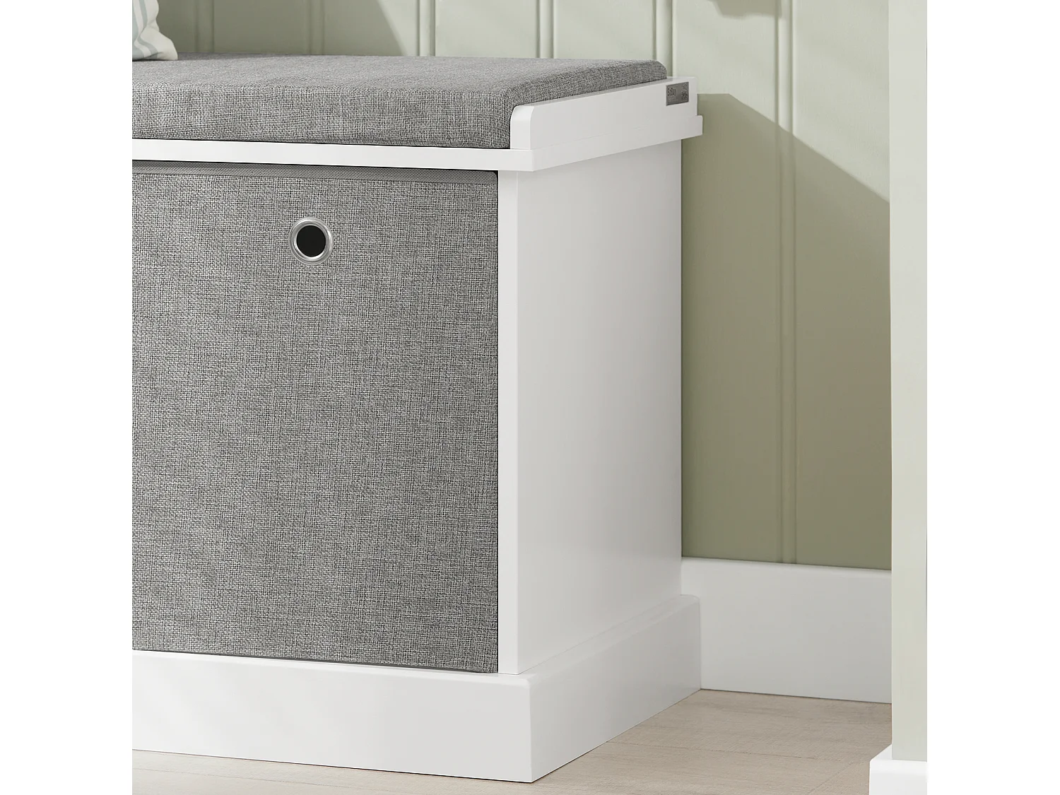 SoBuy FSR66-HG Schoenenbank Schoenenkast Schoenenrek Opbergruimte Ladekast met Zitkussen