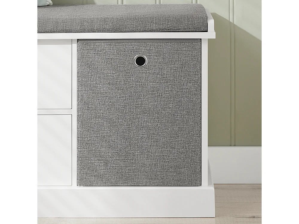 SoBuy FSR66-HG Schoenenbank Schoenenkast Schoenenrek Opbergruimte Ladekast met Zitkussen