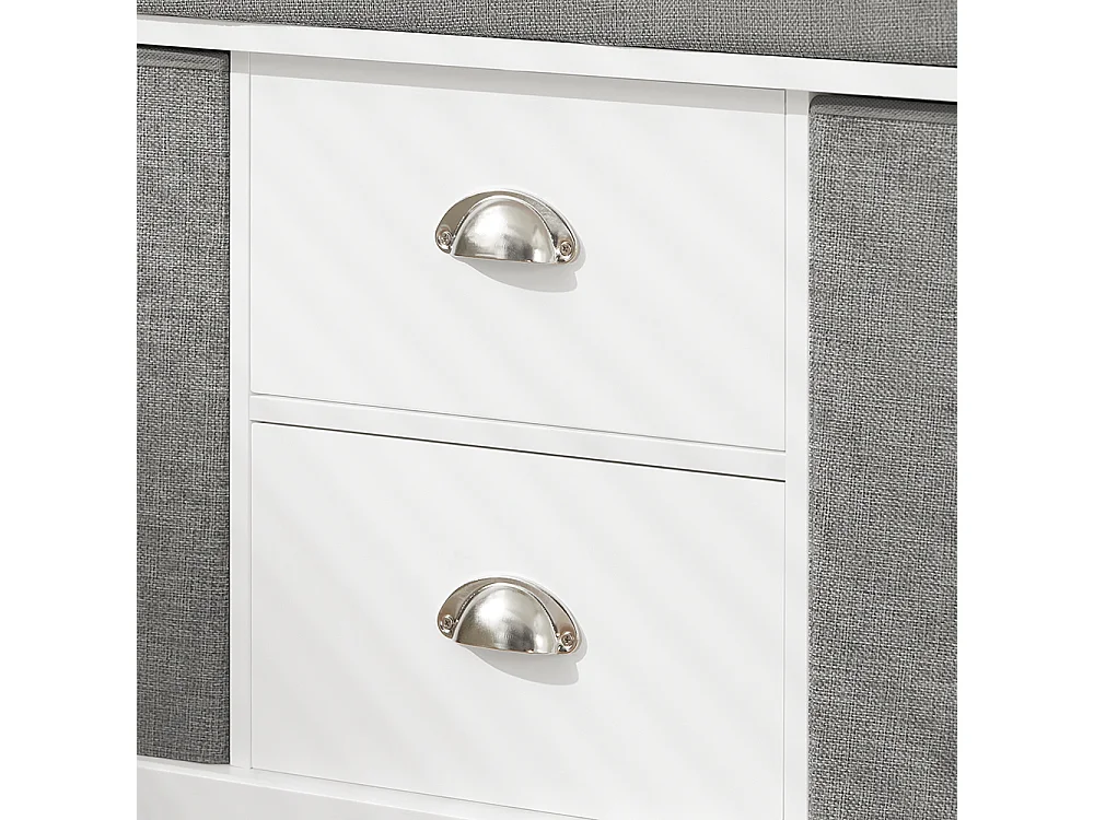 SoBuy Armário de sapatos com prateleira, banco, Banco com sapateira FSR66-HG