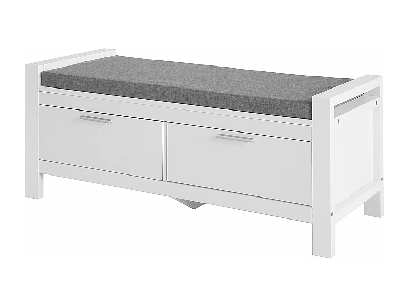 Banc de Rangement à Chaussures avec Coussin Rembourré Commode à Chaussures Meuble d'entrée, FSR74-W