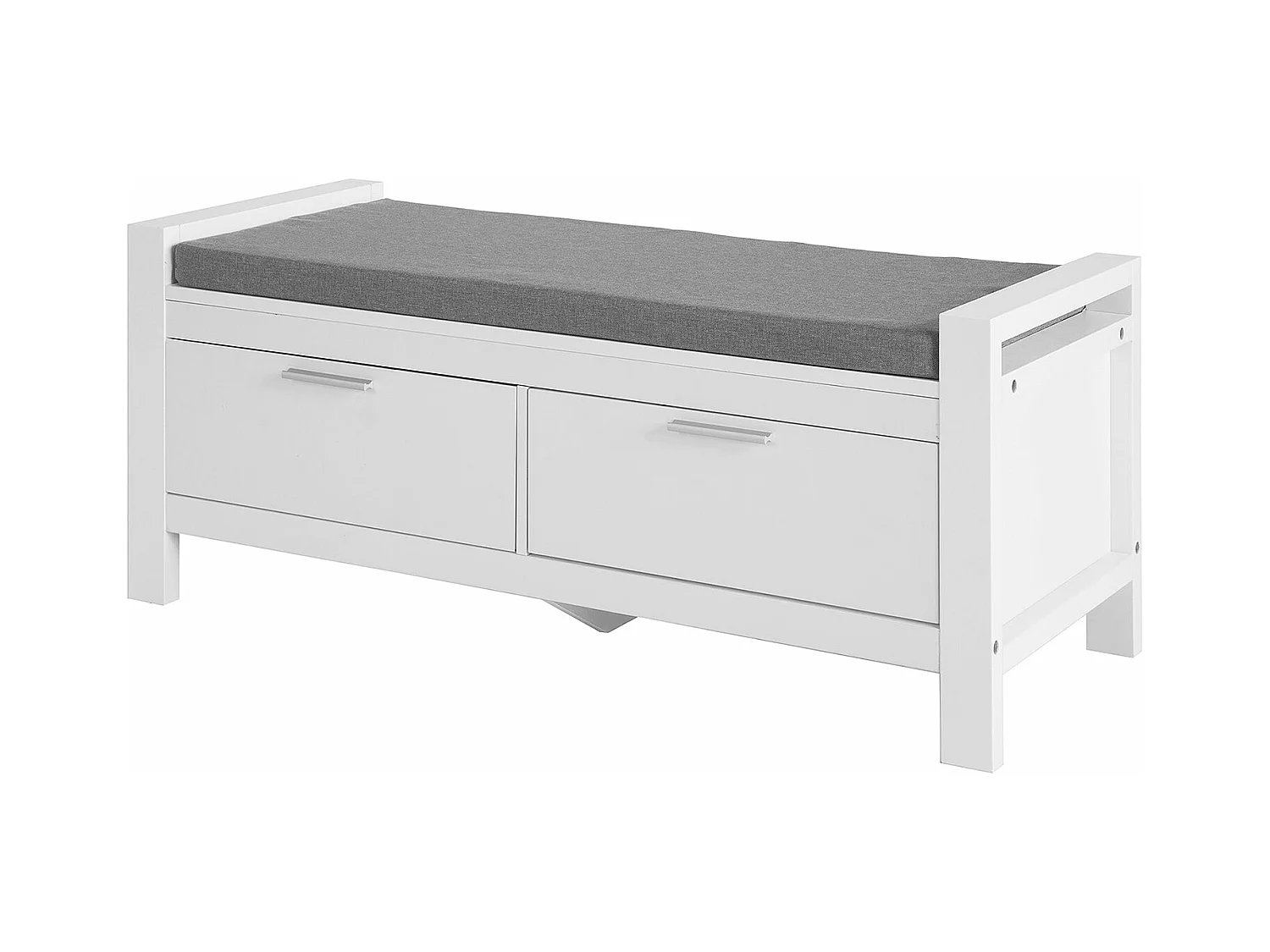 Banc de Rangement à Chaussures avec Coussin Rembourré Commode à Chaussures Meuble d'entrée, FSR74-W