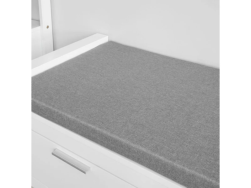 Banc de Rangement à Chaussures avec Coussin Rembourré Commode à Chaussures Meuble d'entrée, FSR74-W