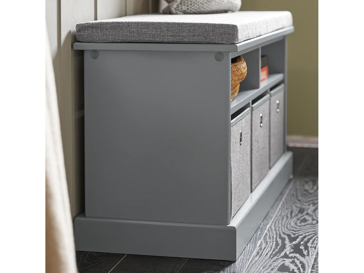 Sitzbank FSR67-DG 96 x 50 x 35 cm Grau