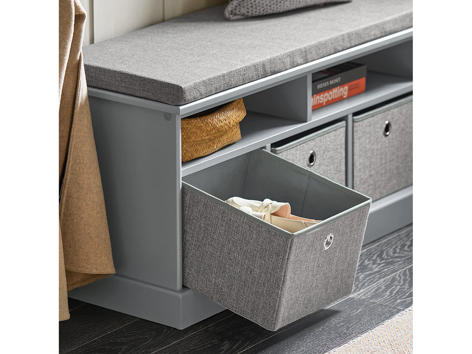 Sitzbank FSR67-DG 96 x 50 x 35 cm Grau