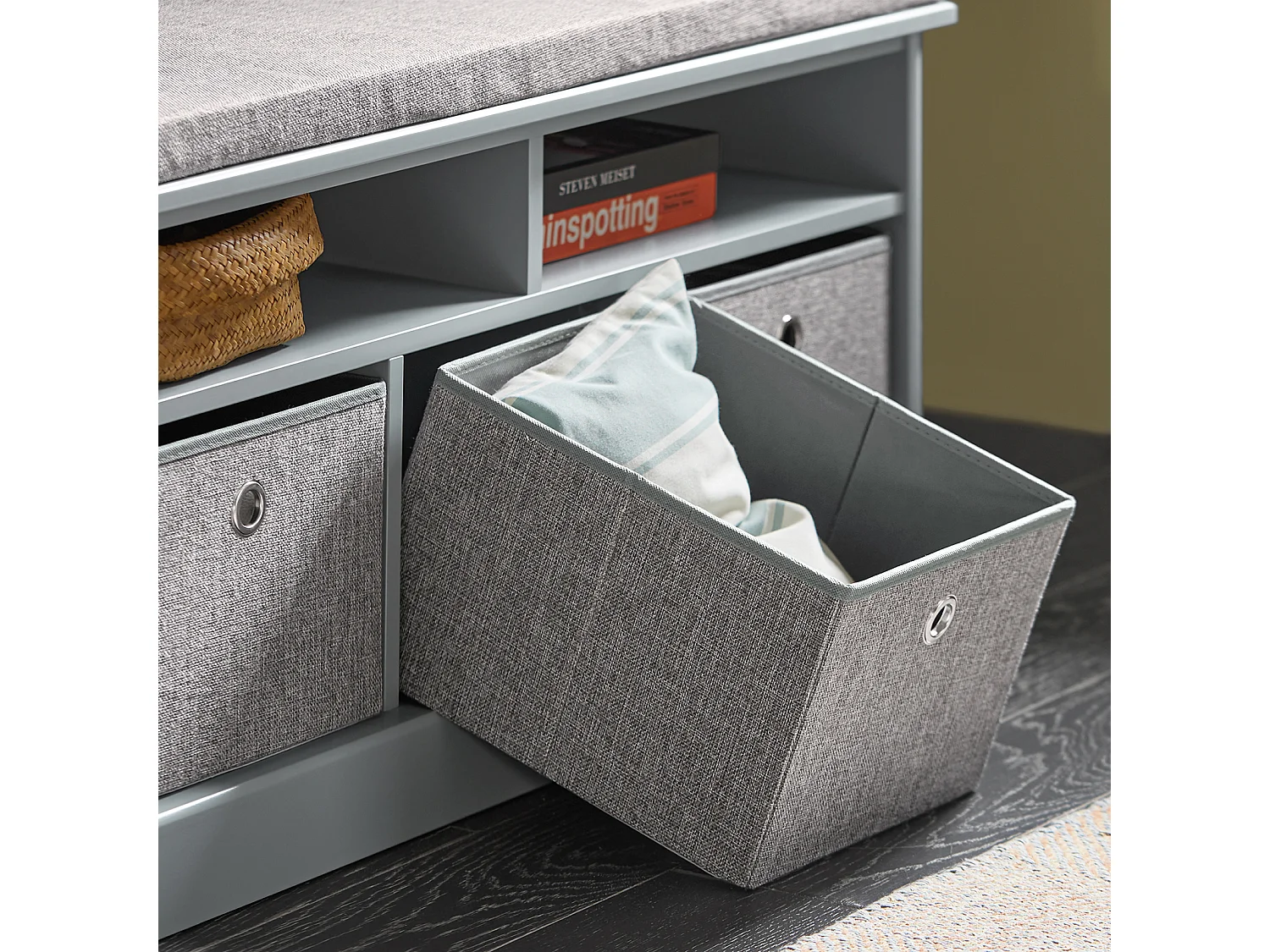 Sitzbank FSR67-DG 96 x 50 x 35 cm Grau