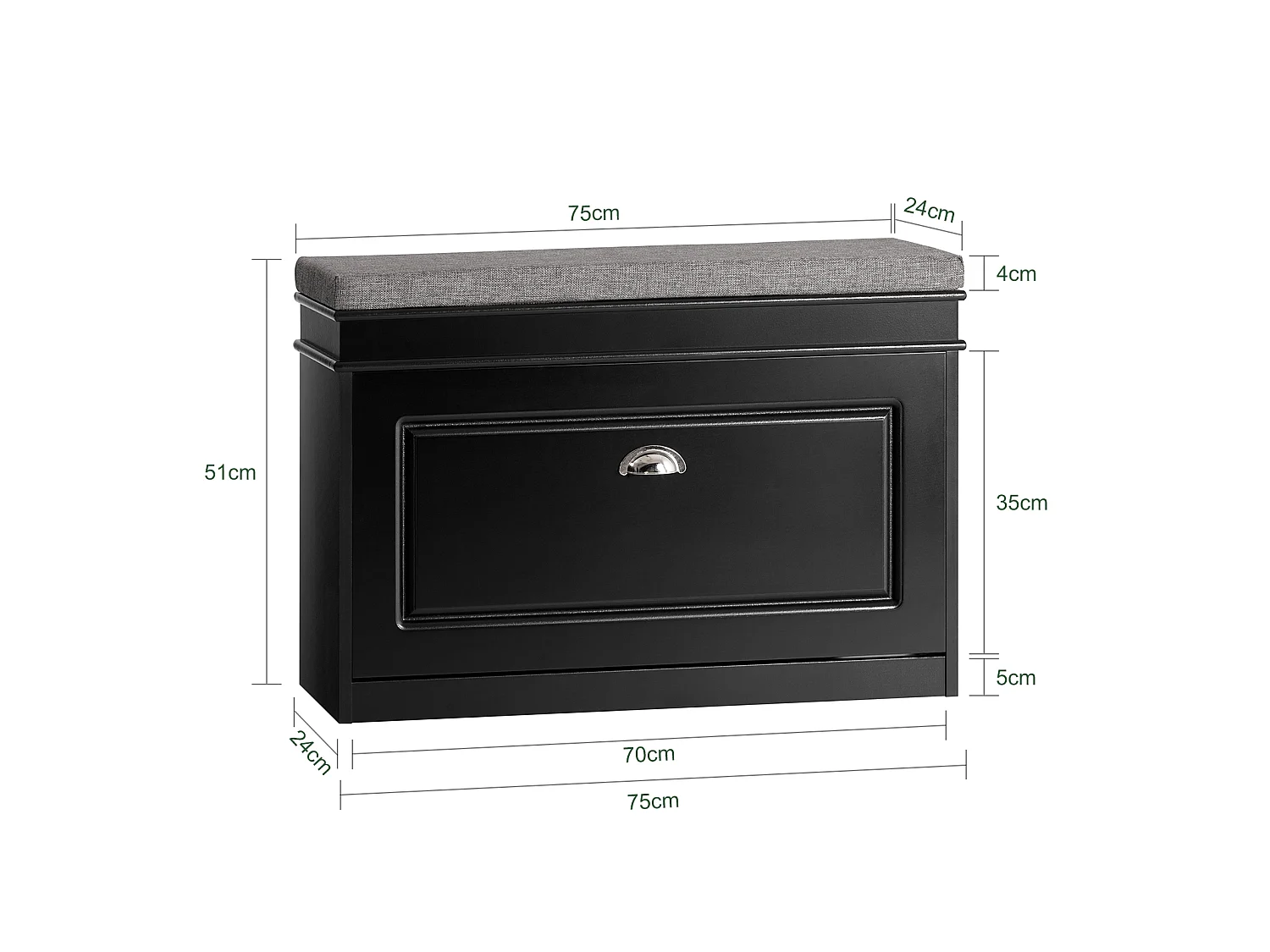 Shoe Cabinet - Sliding Door - Industrial Rustic