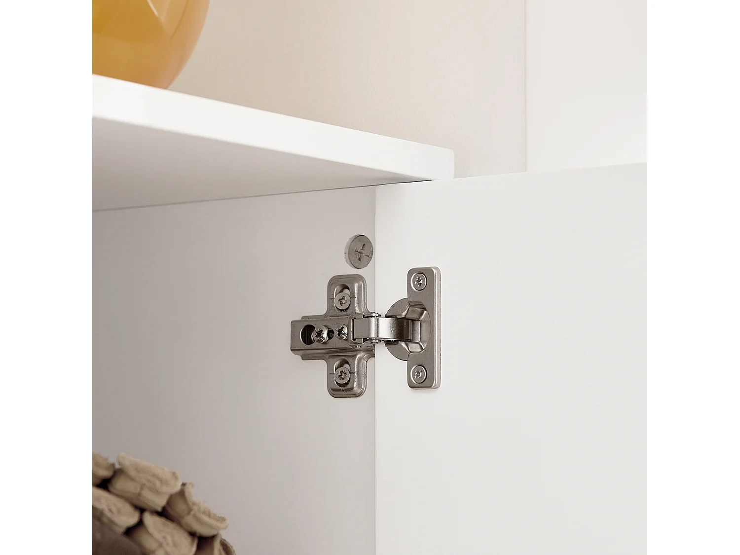 SoBuy FSR111-W Schoenenkast - Schoenenrek - Schoenencommode met 2 Kleppen, 2 Open Compartimenten en 1 Deur