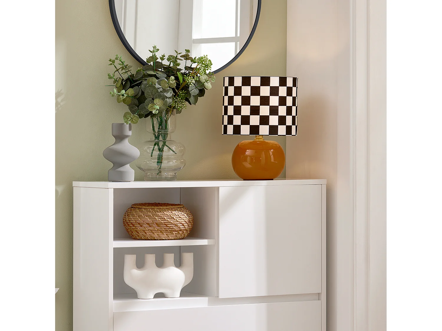 SoBuy FSR111-W Schoenenkast - Schoenenrek - Schoenencommode met 2 Kleppen, 2 Open Compartimenten en 1 Deur