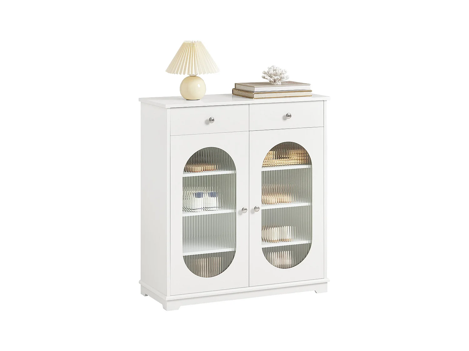 Meuble à Chaussures, Meuble d'Entrée, Commode Meuble de Rangement, Armoire Latérale, FSB68-W