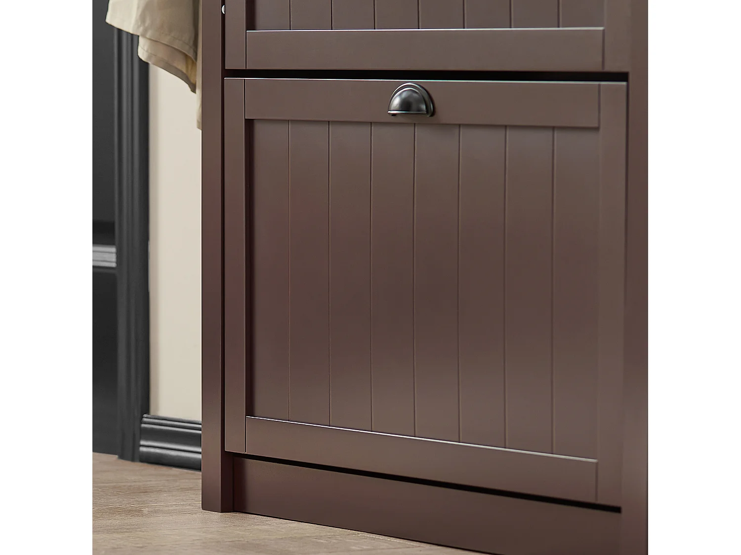 Meuble de Rangement à Chaussures Armoire à Chaussures Commode à Chaussures 2 abattants, FSR87-BR