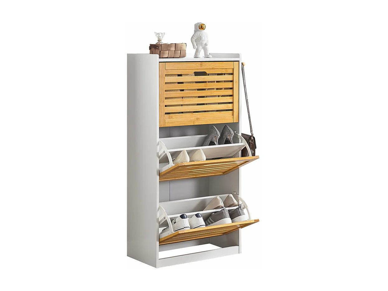 Meuble de Rangement à Chaussures Armoire à Chaussures Meuble d'entrée, FSR108-WN