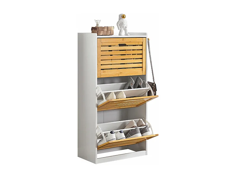 Meuble de Rangement à Chaussures Armoire à Chaussures Meuble d'entrée, FSR108-WN