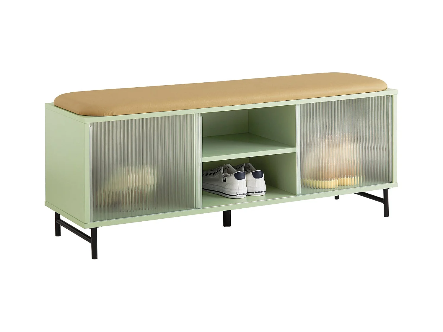 Banc de Rangement à Chaussure, Commode à Chaussure, Meuble Bas Entrée, Banquette, FSR115-GR