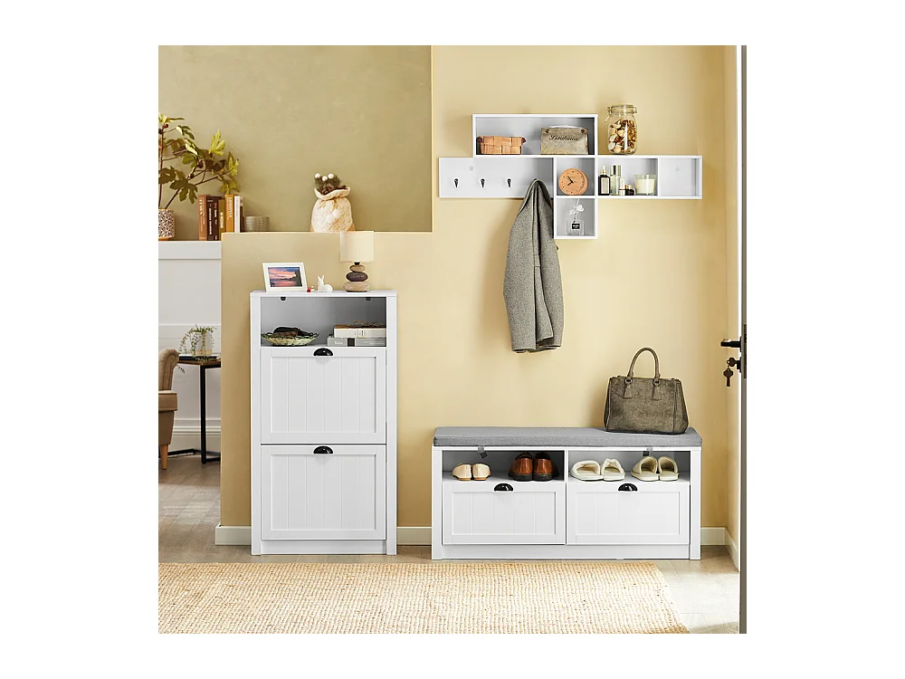 SoBuy armário de sapatos, Armário de sapatos estreito, armário para sapatos FSR87-K-W