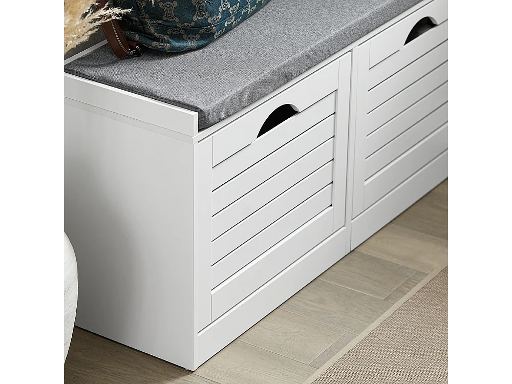 Zapatero Banco con 2 cajones,Banco de almacenamianto,L97 x P30 x H46cm FSR62-W SoBuy ES