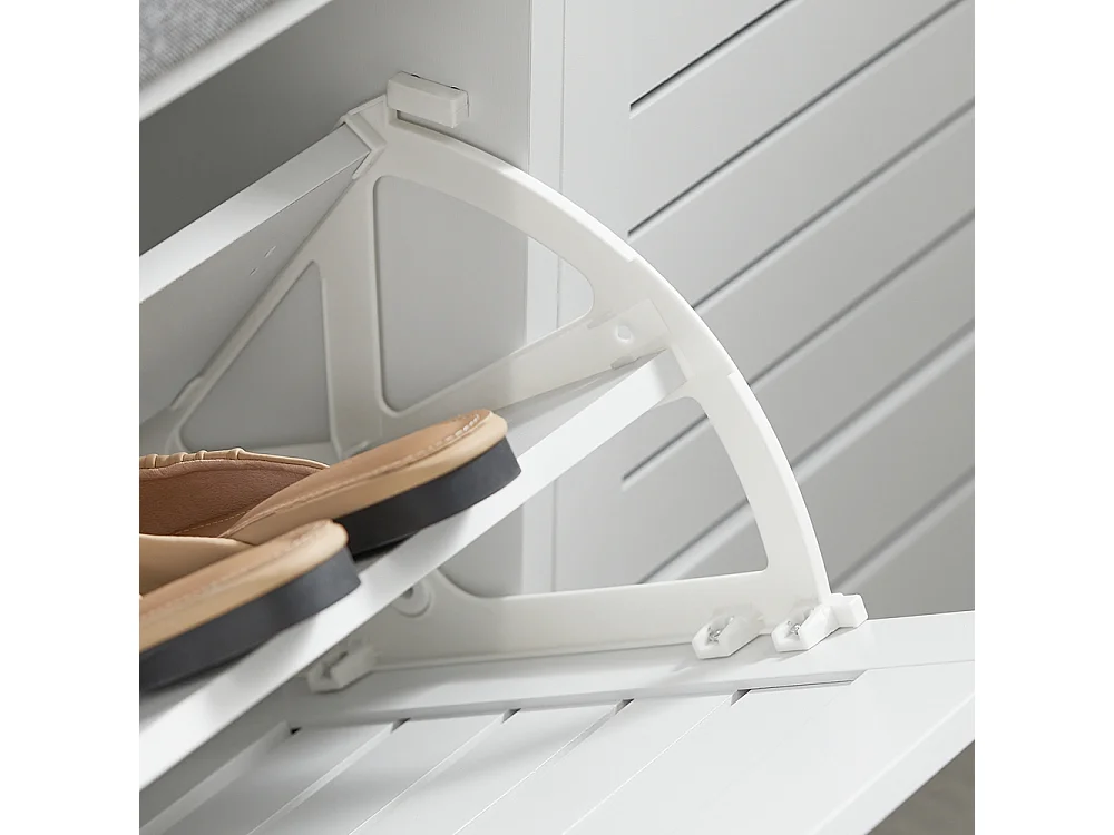 Zapatero Banco con 2 cajones,Banco de almacenamianto,L97 x P30 x H46cm FSR62-W SoBuy ES