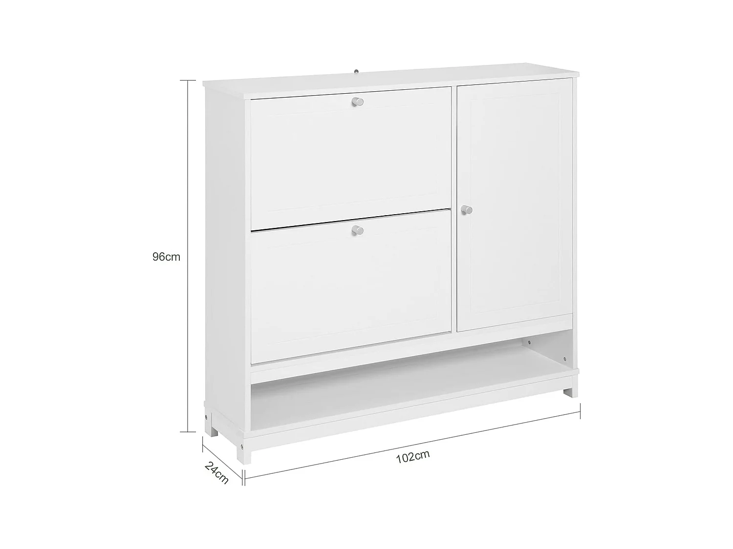 Szafka na buty z 3 drzwiami FSR114-W