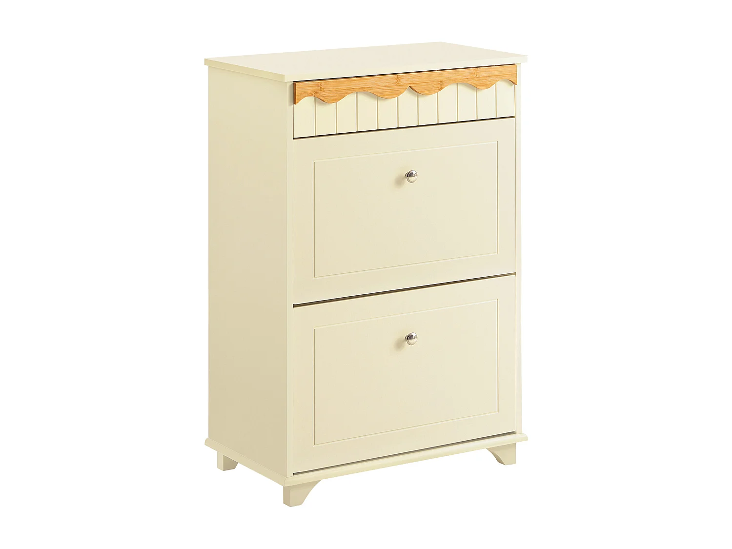 SoBuy FSR124-MI Schoenenkast - Schoenenrek - Schoenen Opbergkast - Schoenencommode met 1 Lade en 2 Kleppen