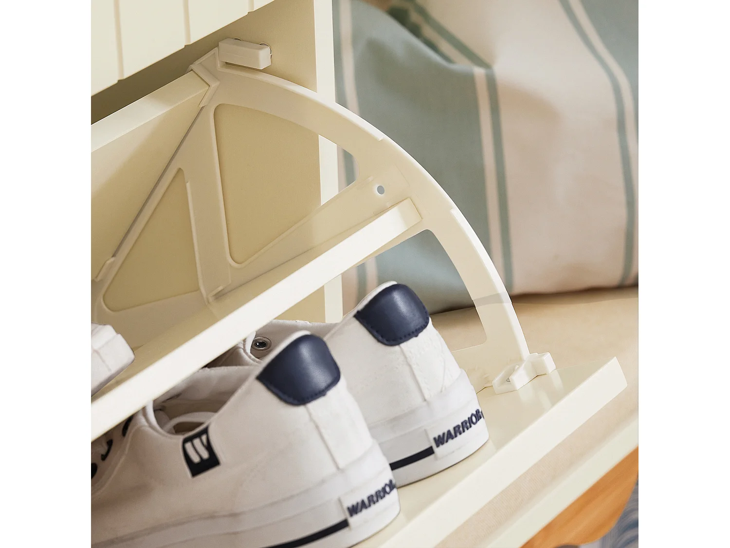 SoBuy FSR124-MI Schoenenkast - Schoenenrek - Schoenen Opbergkast - Schoenencommode met 1 Lade en 2 Kleppen