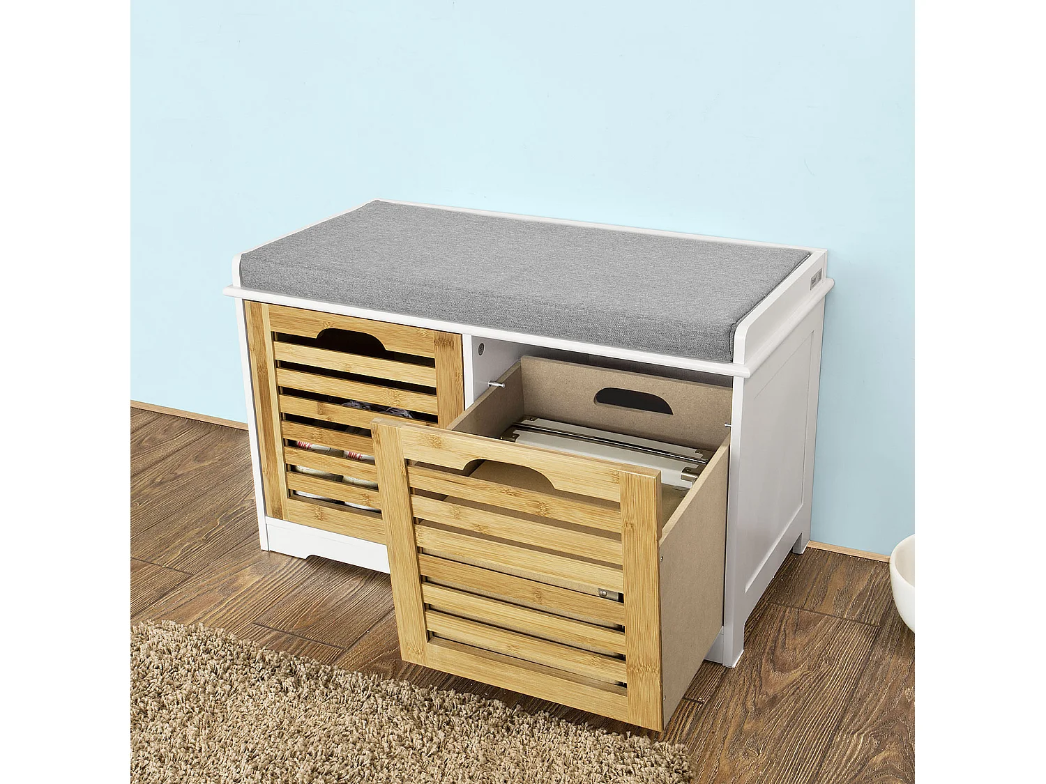 Ławka na buty z 2 drzwiami FSR23-K-WN