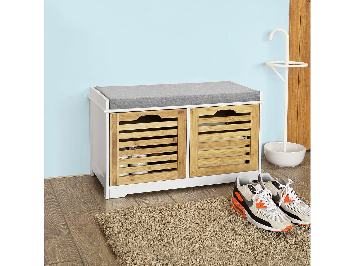 Ławka na buty z 2 drzwiami FSR23-K-WN