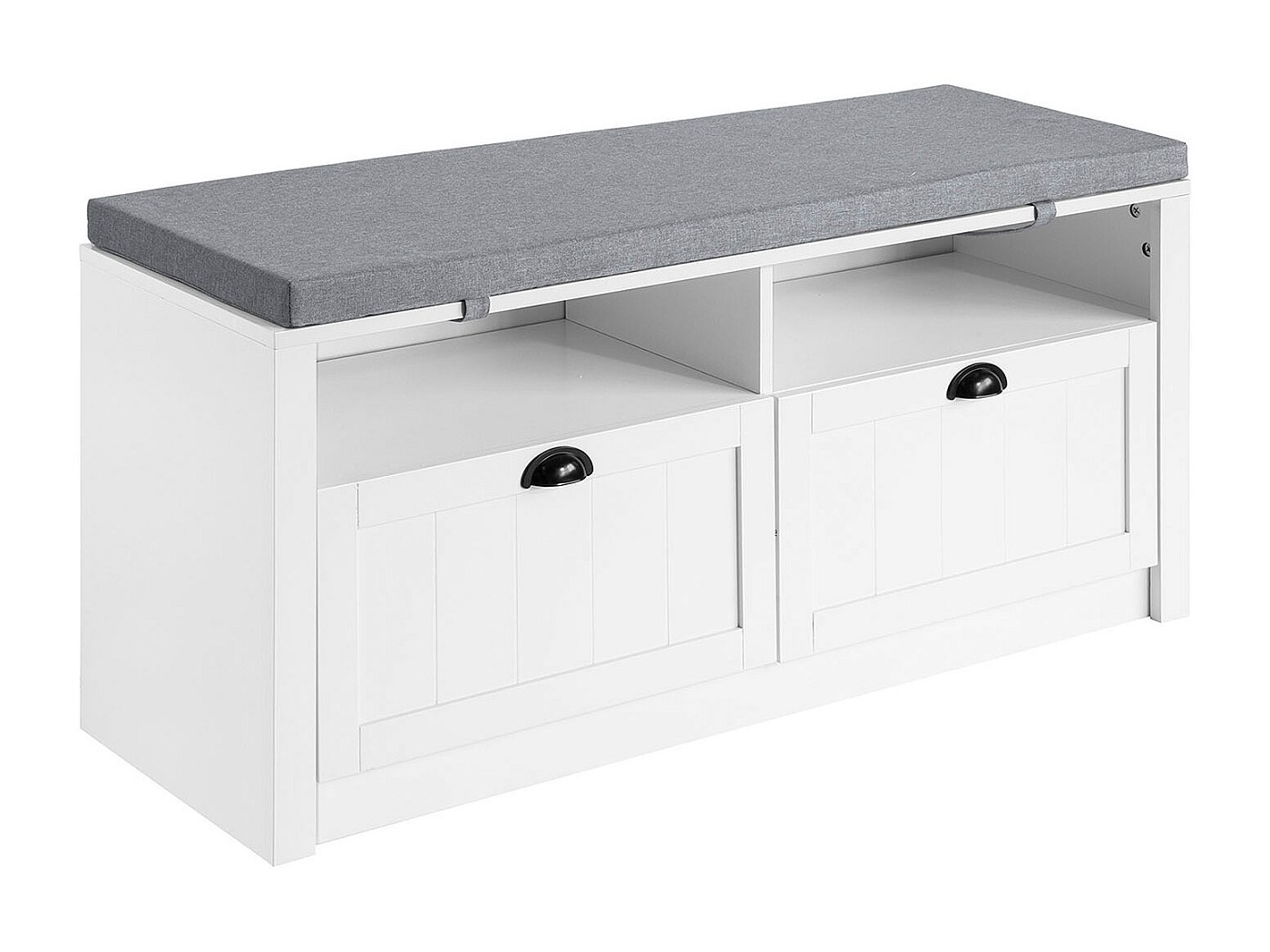 Banc à Chaussures Avec Rangement Caché & Siège – Meuble Entrée Moderne Blanc Pratique