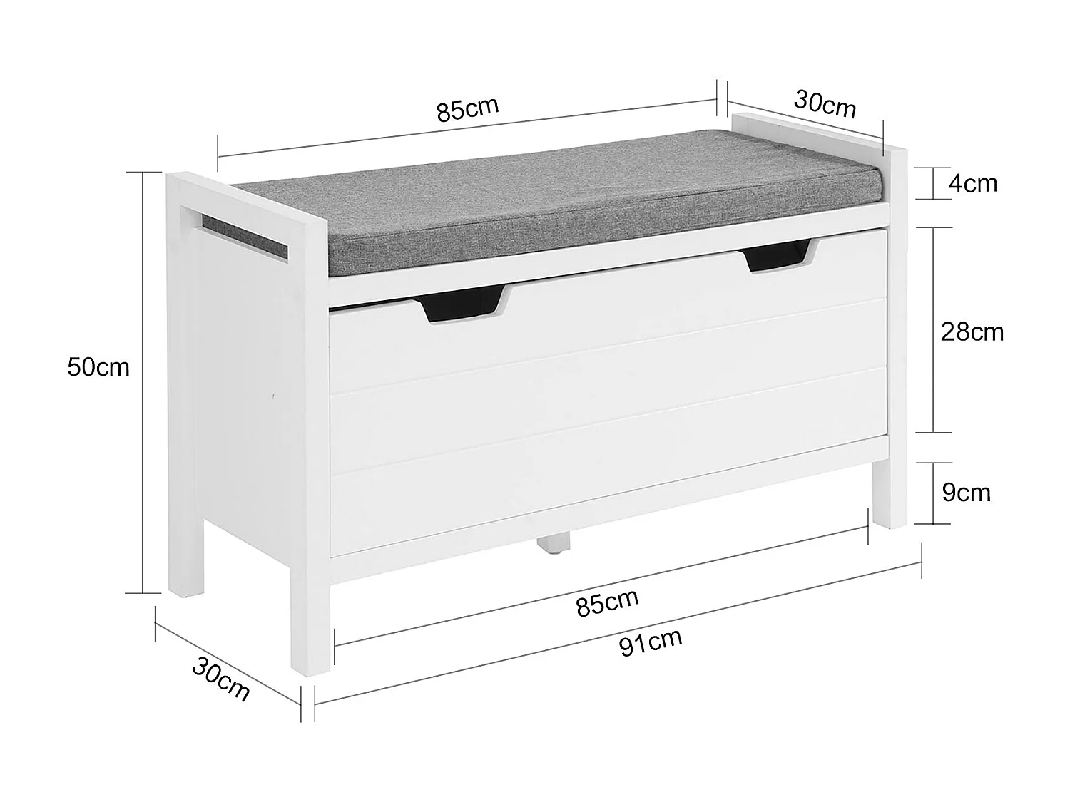 Ławka na buty z siedziskiem FSR97-W