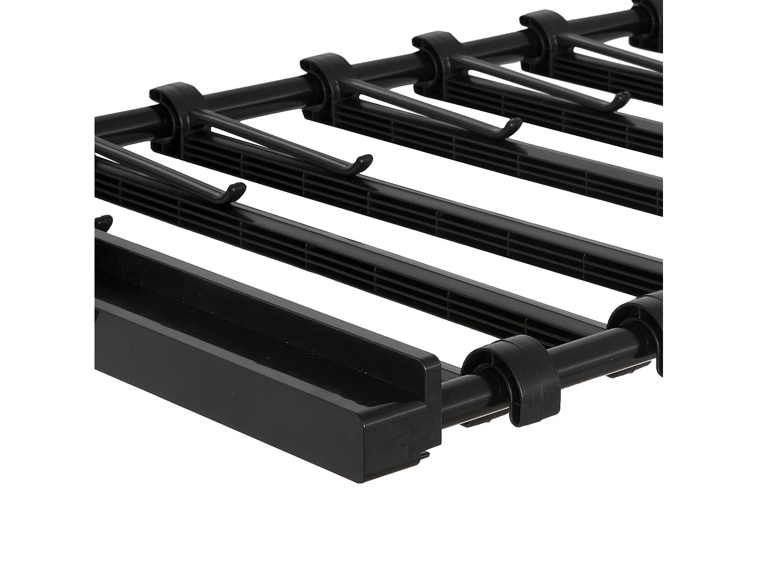 SoBuy FRG38 Kledingrek Klerenrailsysteem Opbergsysteem Wit