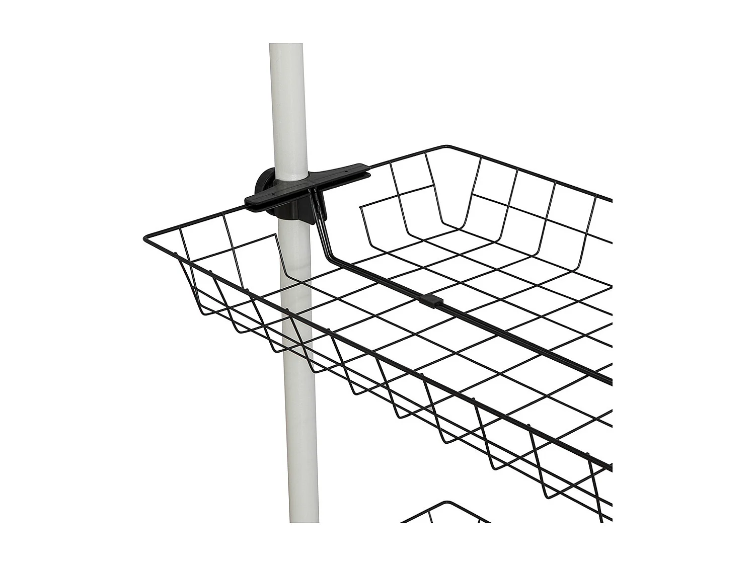 SoBuy FRG38 Kledingrek Klerenrailsysteem Opbergsysteem Wit